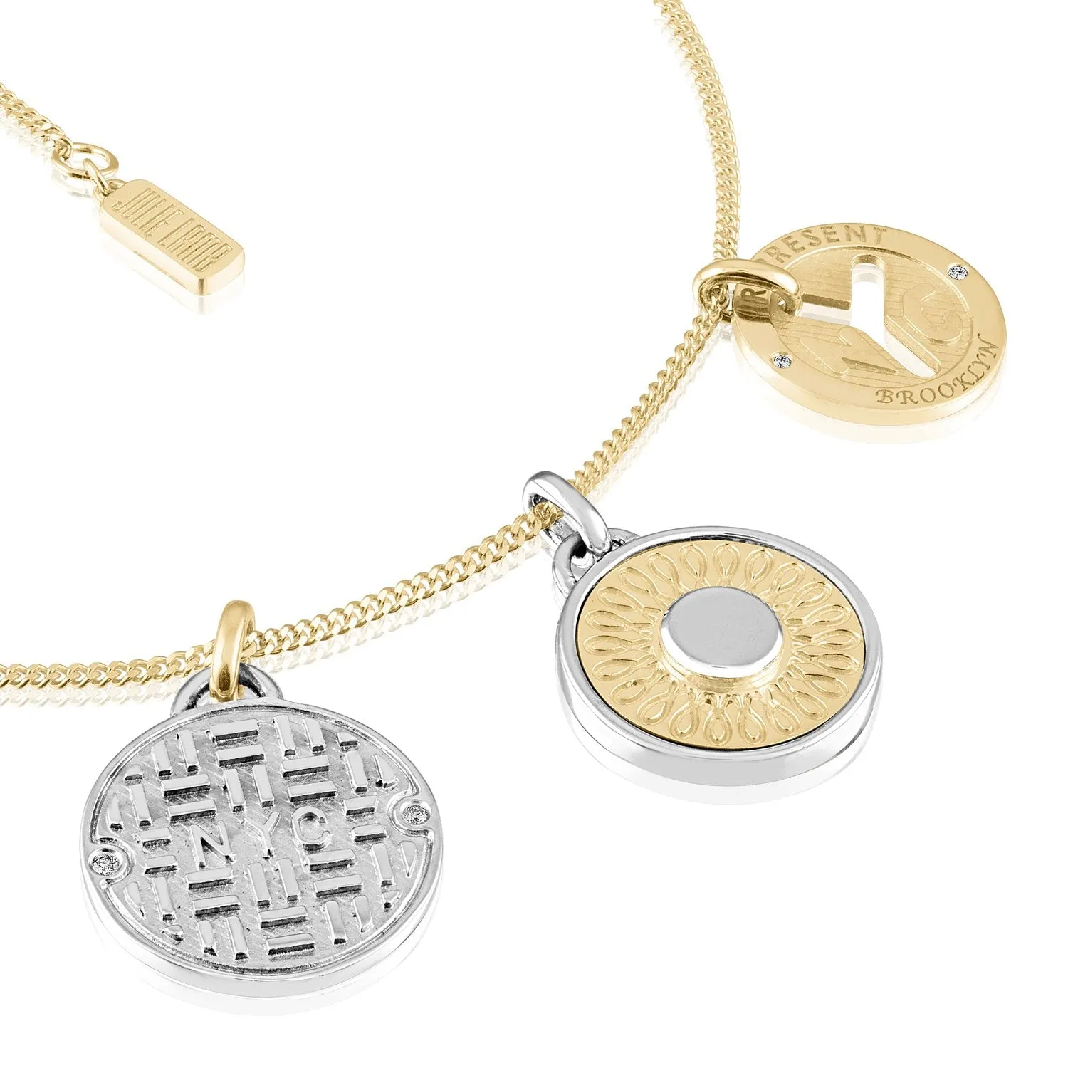 18K YELLOW GOLD NYC 'REPRESENT' Subway Token Necklaces