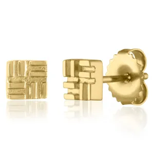 18K Yellow Gold Stud in the City Earrings