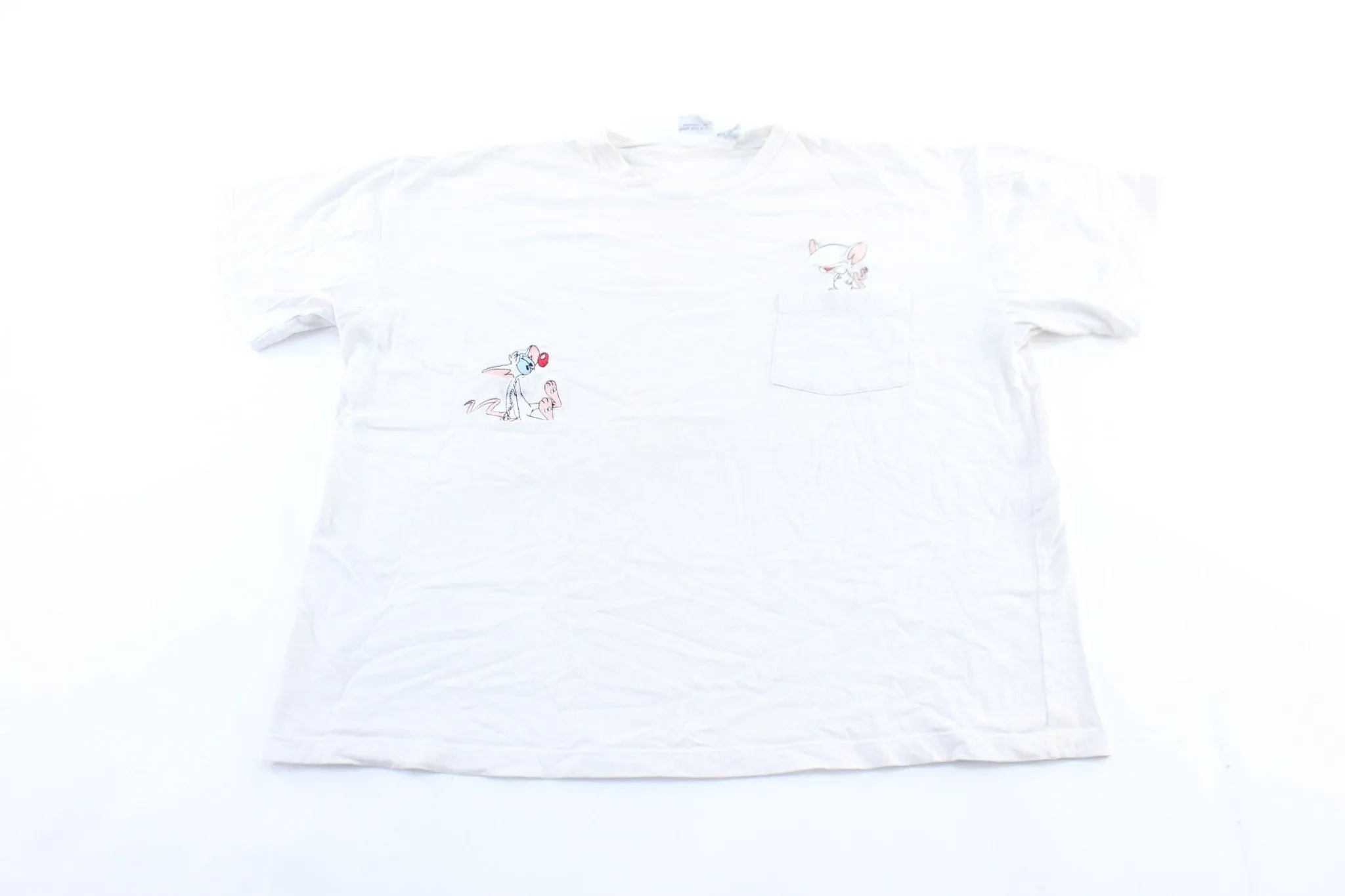 1994 Animaniacs Embroidered Pinky & The Brain T-Shirt