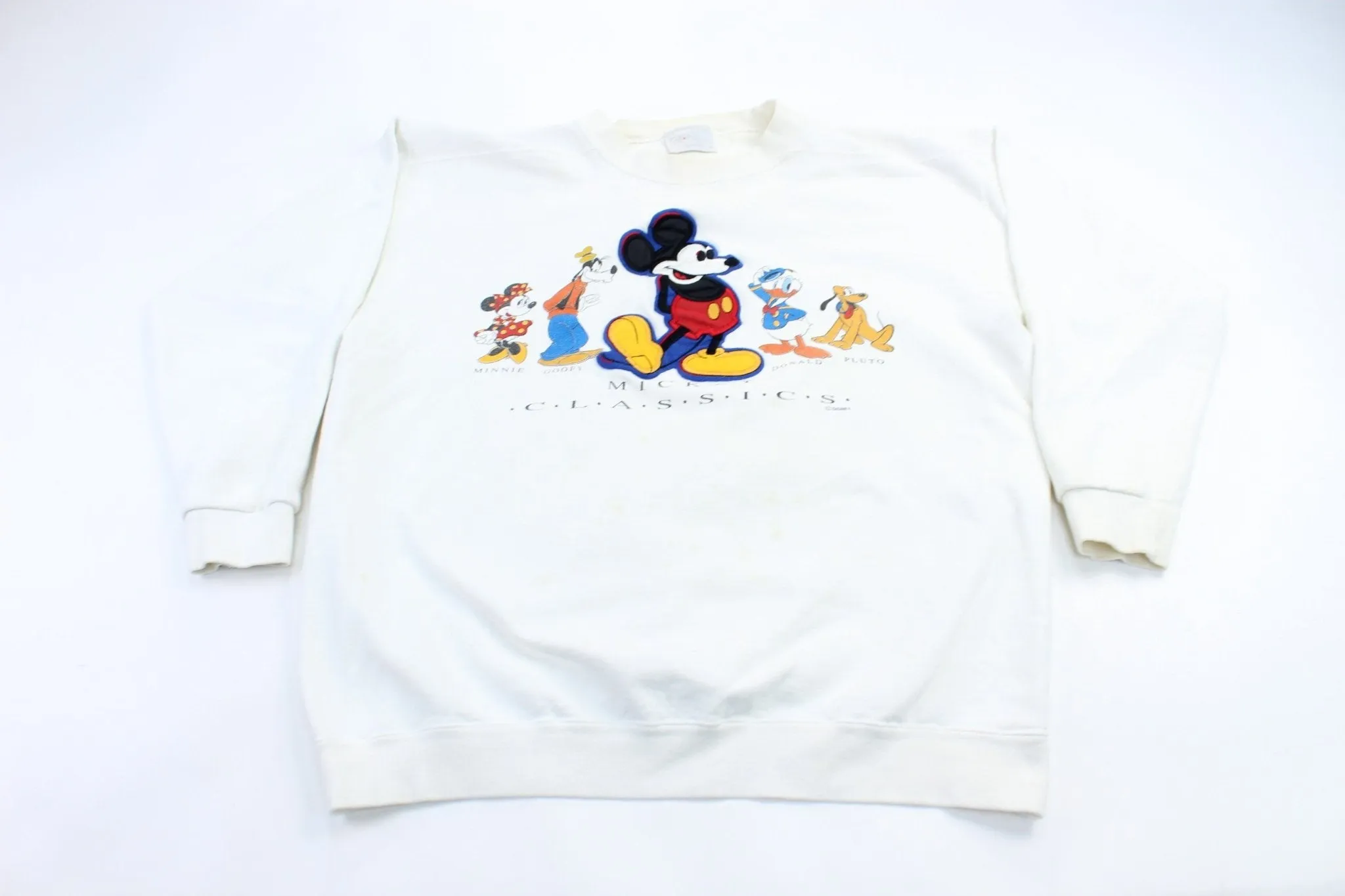 90's Mickey Classics Embroidered Sweatshirt