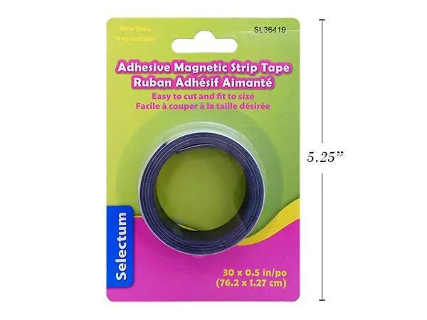 Adhesive Magnetic Strip Tape 30 x .0.5"