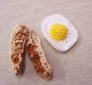 Bacon Magnet (Crochet)