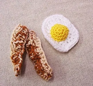 Bacon Magnet (Crochet)