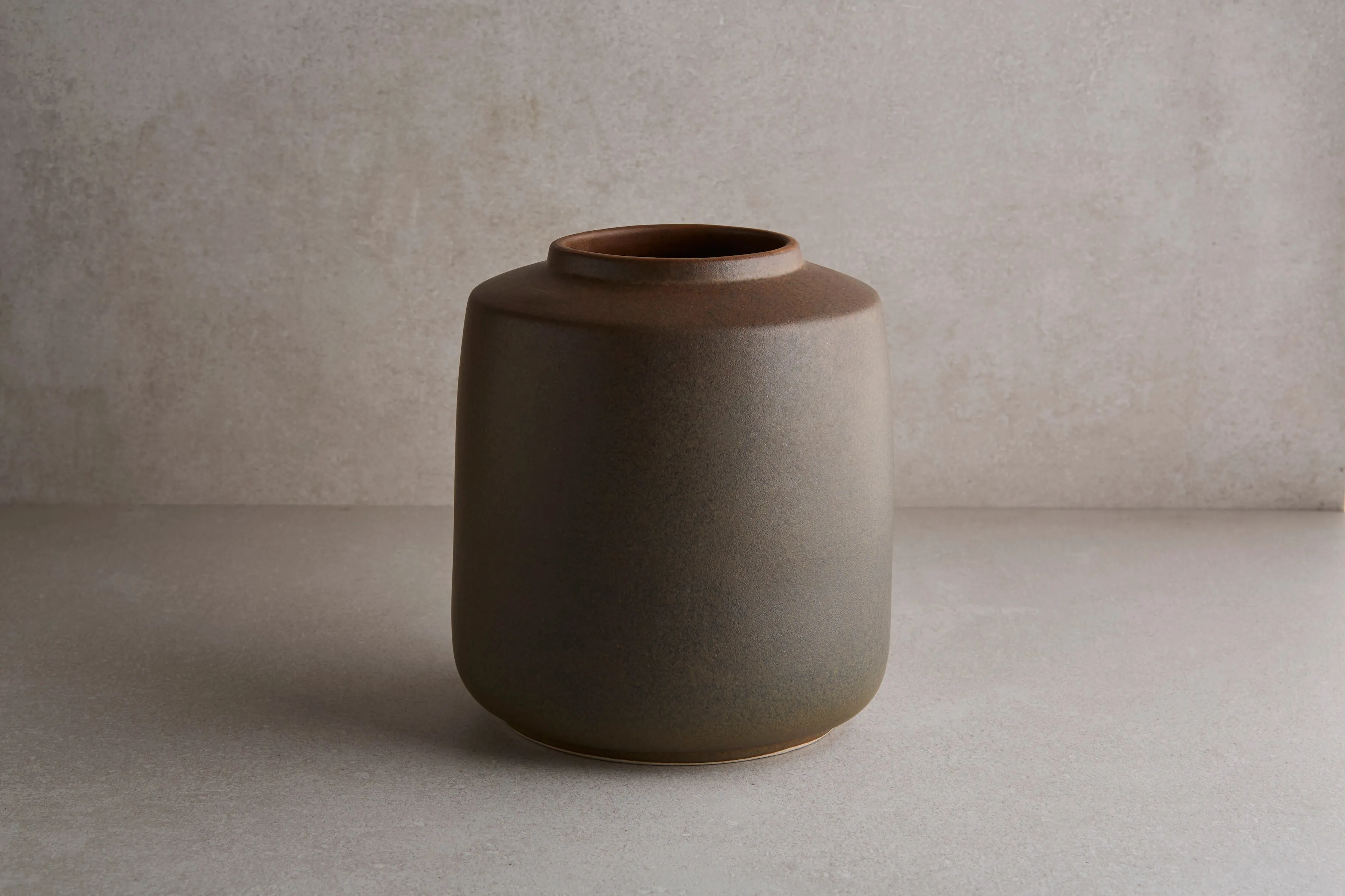 Brown Round Vase