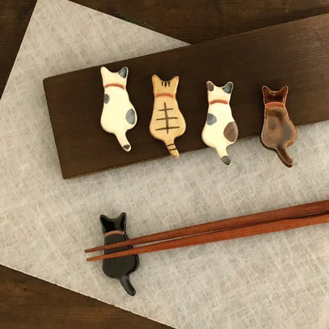 Chopstick Rest - Cat (Brown)