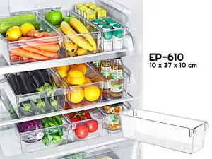 Clear Fridge Organizer 37 x 10 x 10 cm