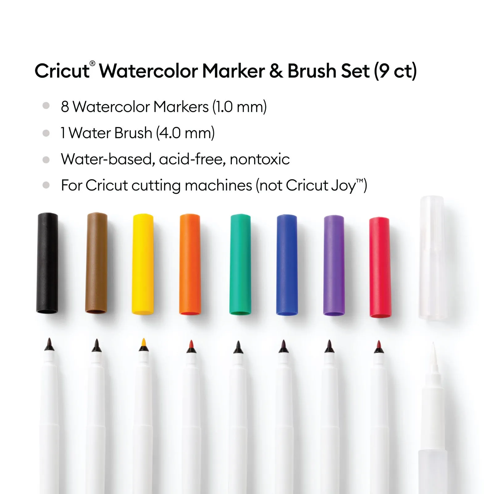 Cricut Watercolor Marker & Brush Set (9 ct) - Damaged Package