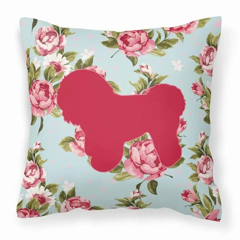 Dog Breed Shabby Chic Fabric Decorative Pillow