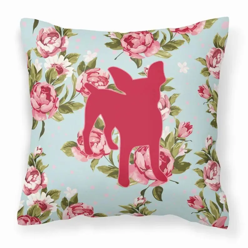 Dog Breed Shabby Chic Fabric Decorative Pillow