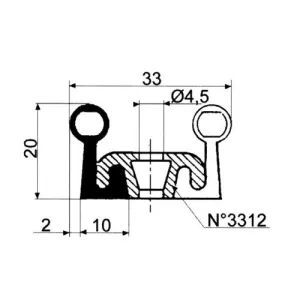 Fermod 2311 Sliding Door Gasket