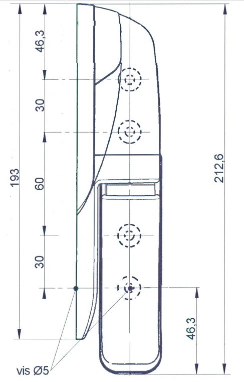 Fermod 473 Adjustable Rising Cold Room Hinges - Pair