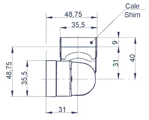 Fermod 473 Adjustable Rising Cold Room Hinges - Pair