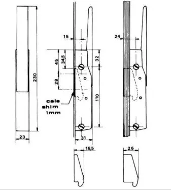 Fermod 571 Locking Edgemount Handle