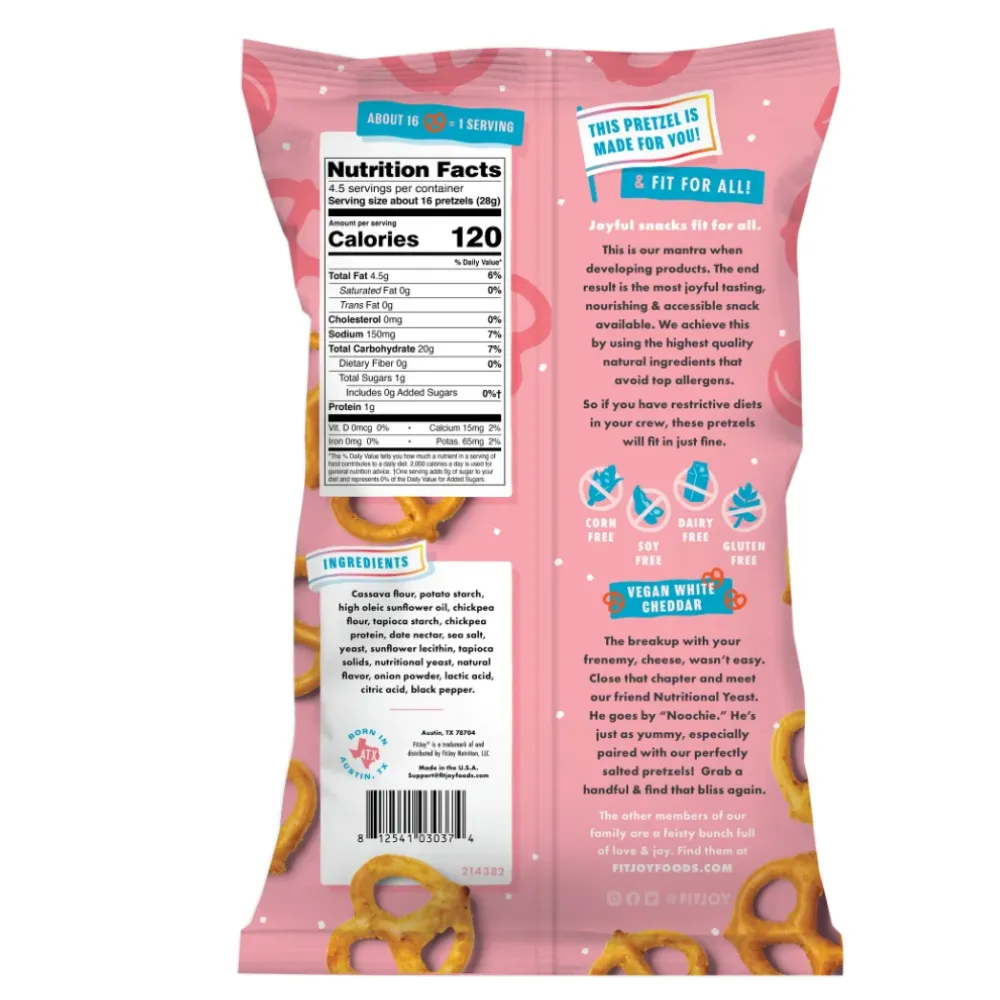 FitJoy Grain-Free White Cheddar Pretzels