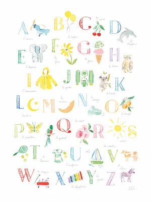 French Alphabet Print