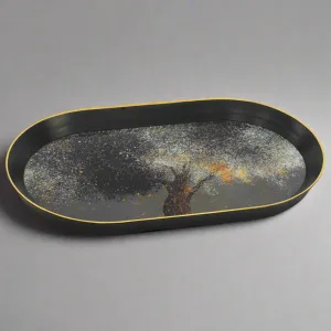 GLASS TRAY OVAL MOONLIGHT