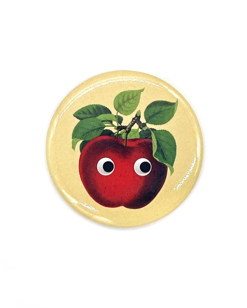 Googly Eyes Apple Large Refrigerator Magnet