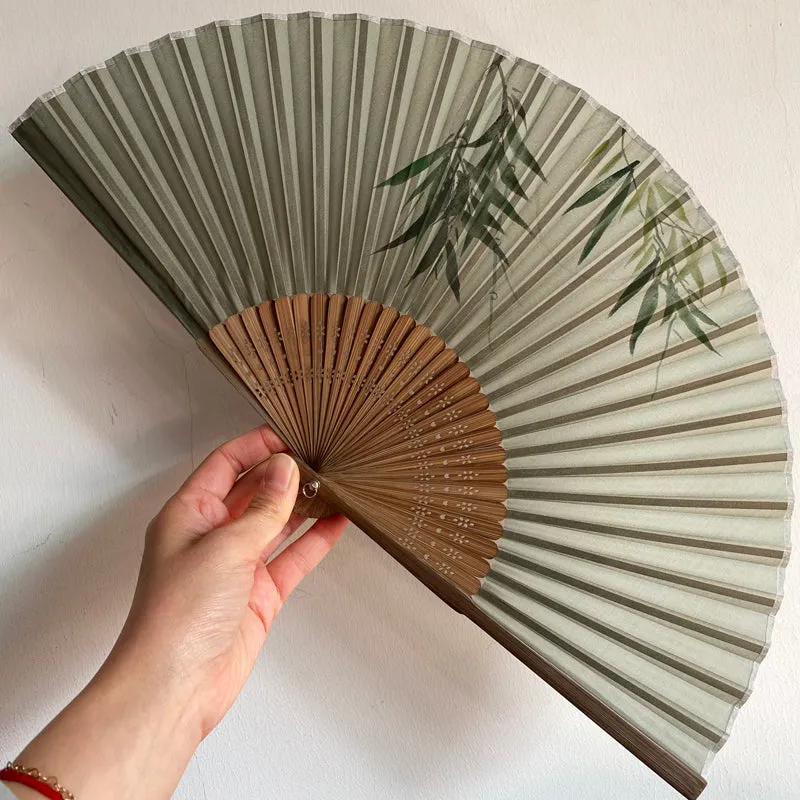 Hand Painted Bamboo Handheld Fan