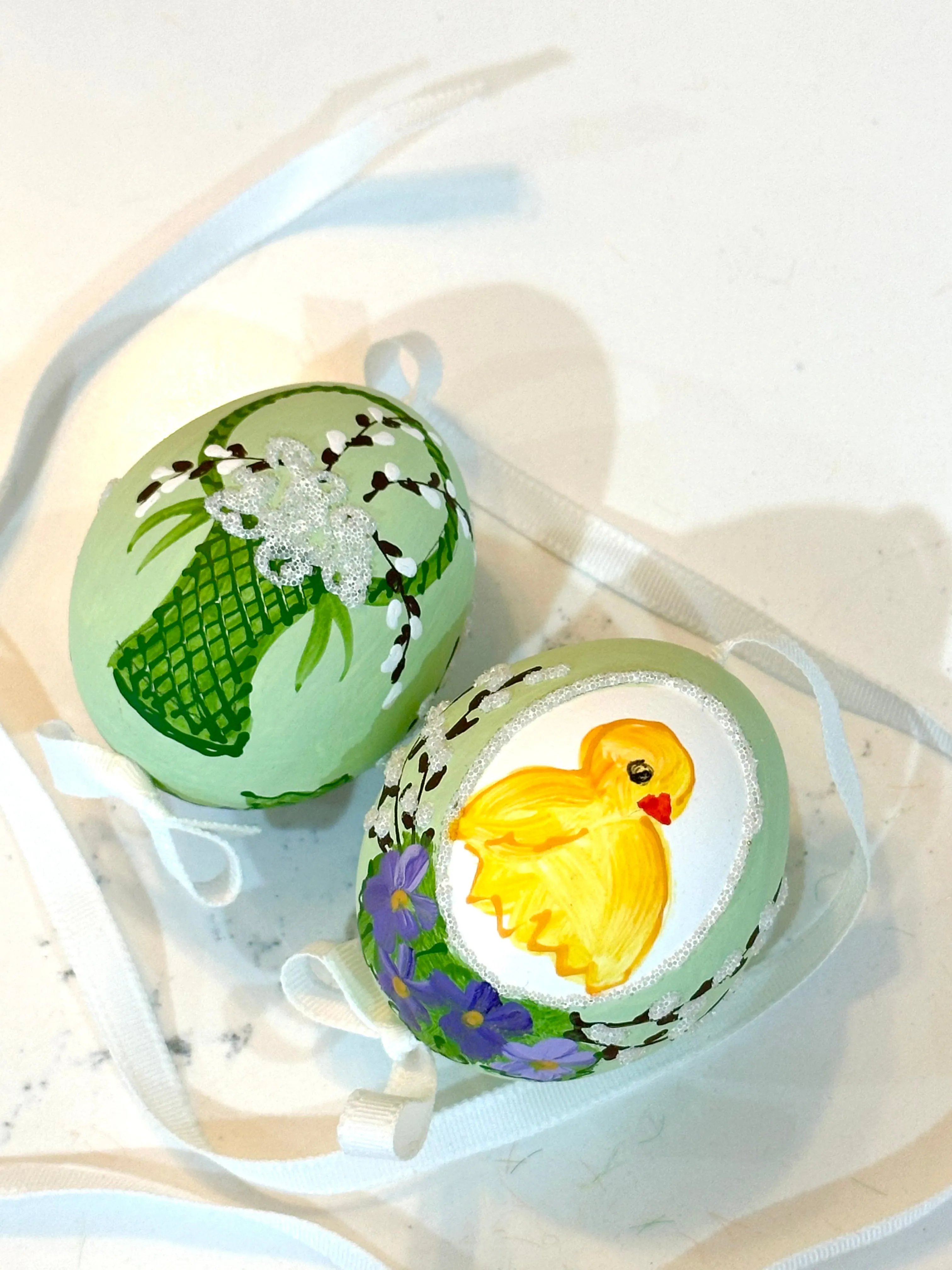 Hand Painted Chick Egg