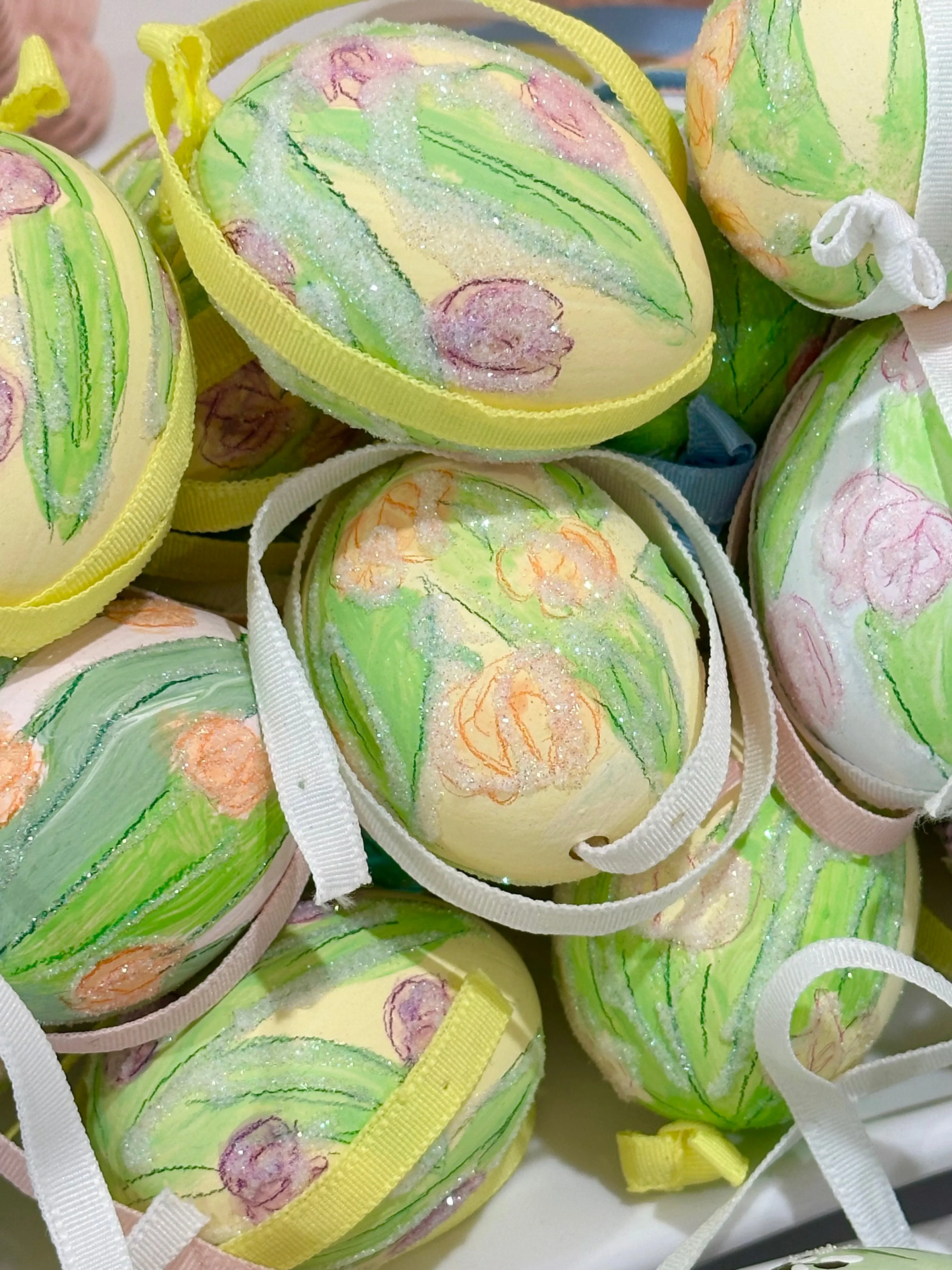 Hand Painted Tulip Egg