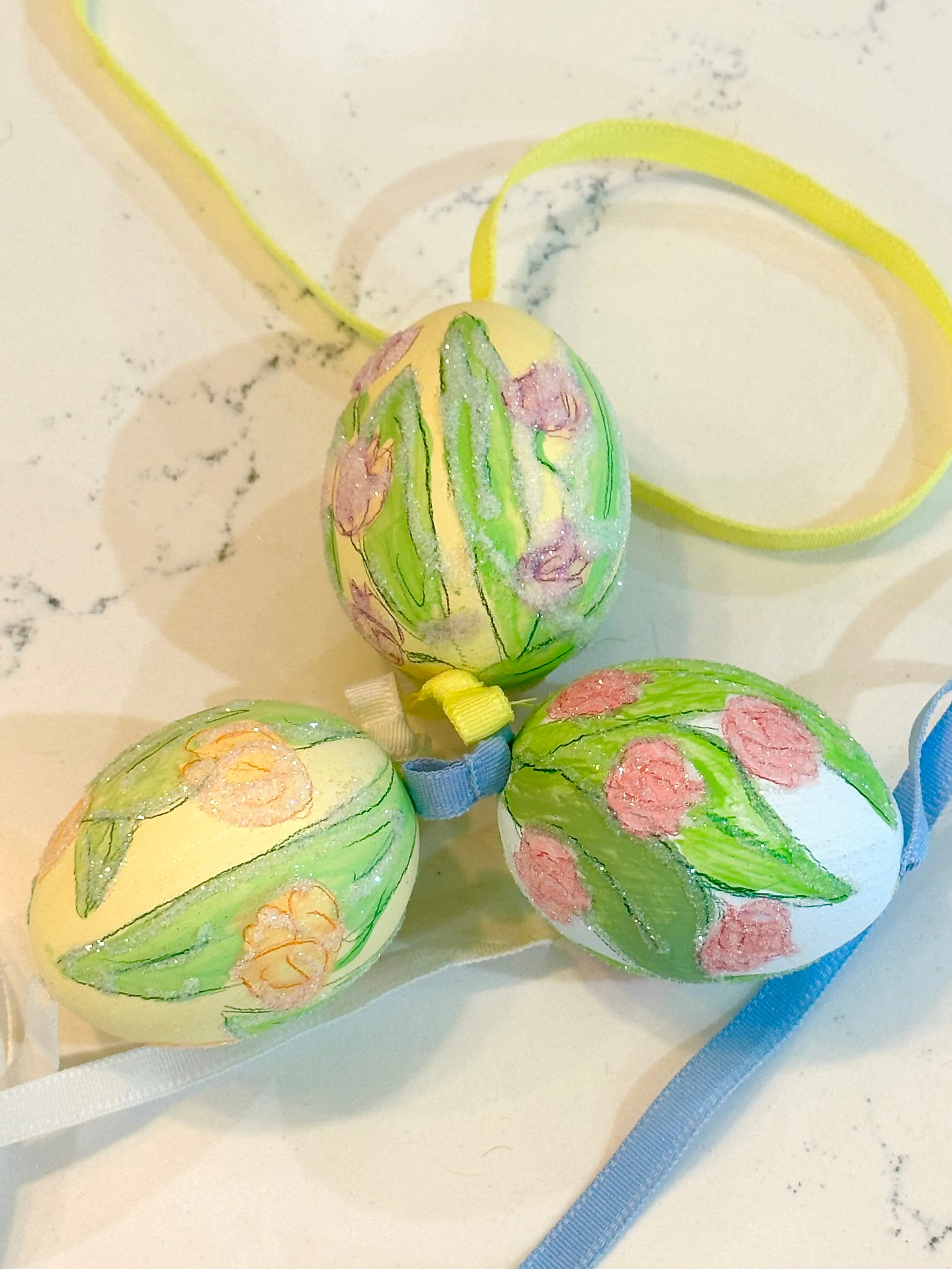 Hand Painted Tulip Egg