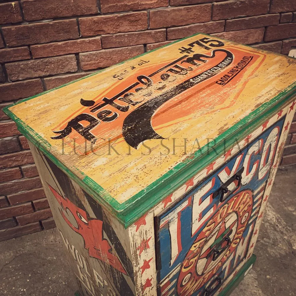 Handpainted Retro Industrial Drawchest