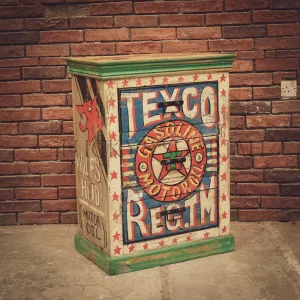 Handpainted Retro Industrial Drawchest