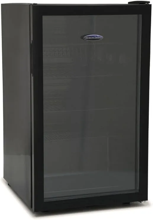 IceKing BC151K Under-Counter Drinks Fridge | Beer, Wine & Drinks Cabinet Fridge | Fast chilling, LED Light (Black) | Under Counter Drinks Fridge | Ice King BC151K