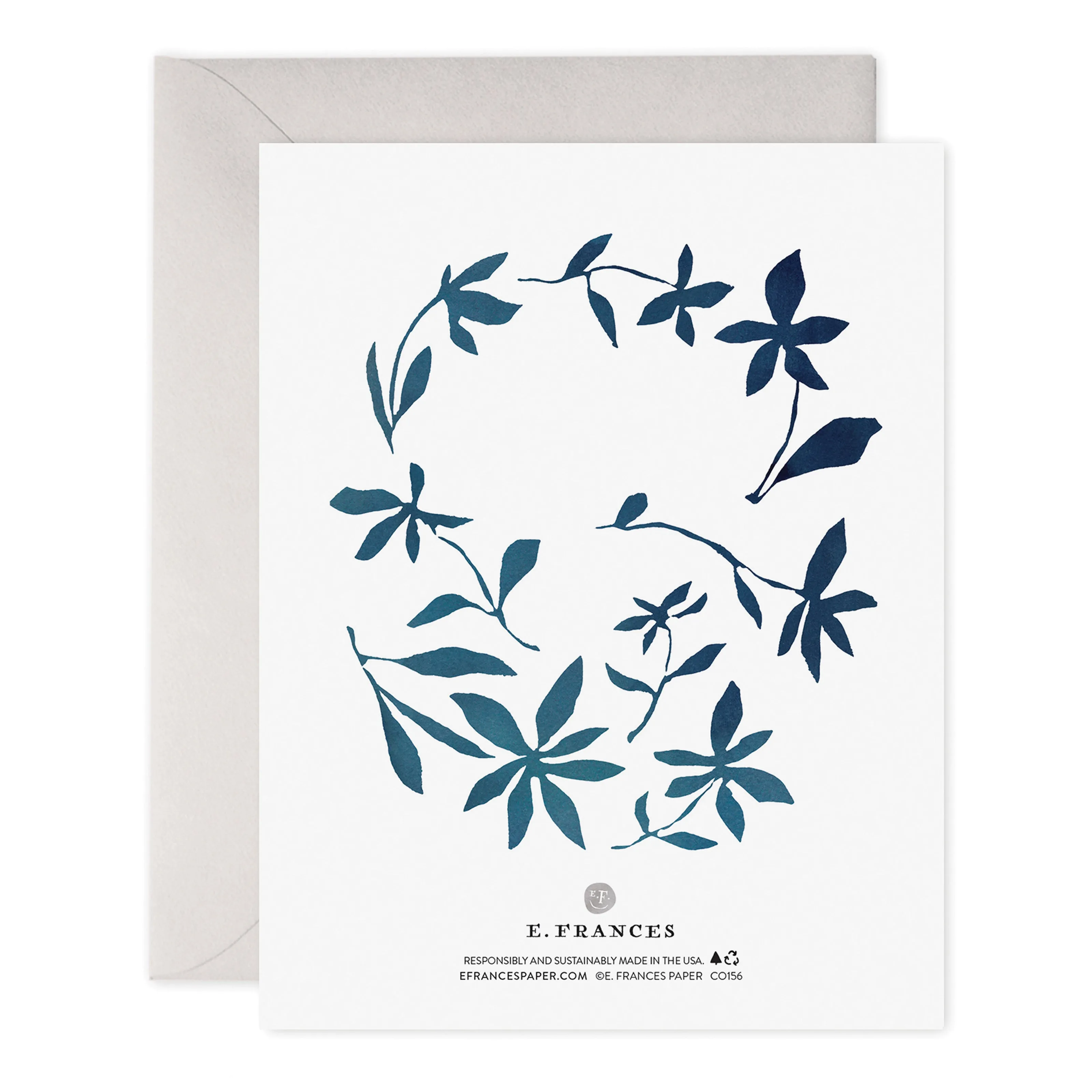 Indigo Flowers Greeting Card