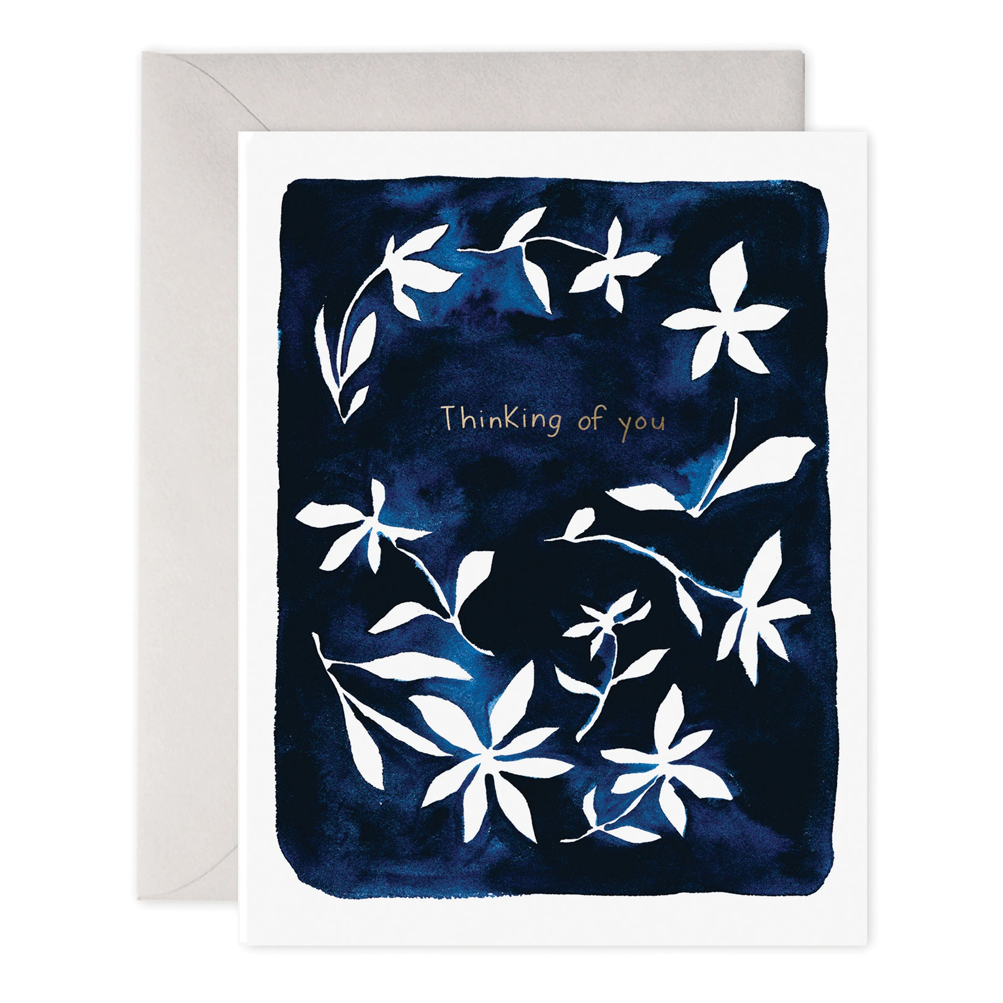 Indigo Flowers Greeting Card