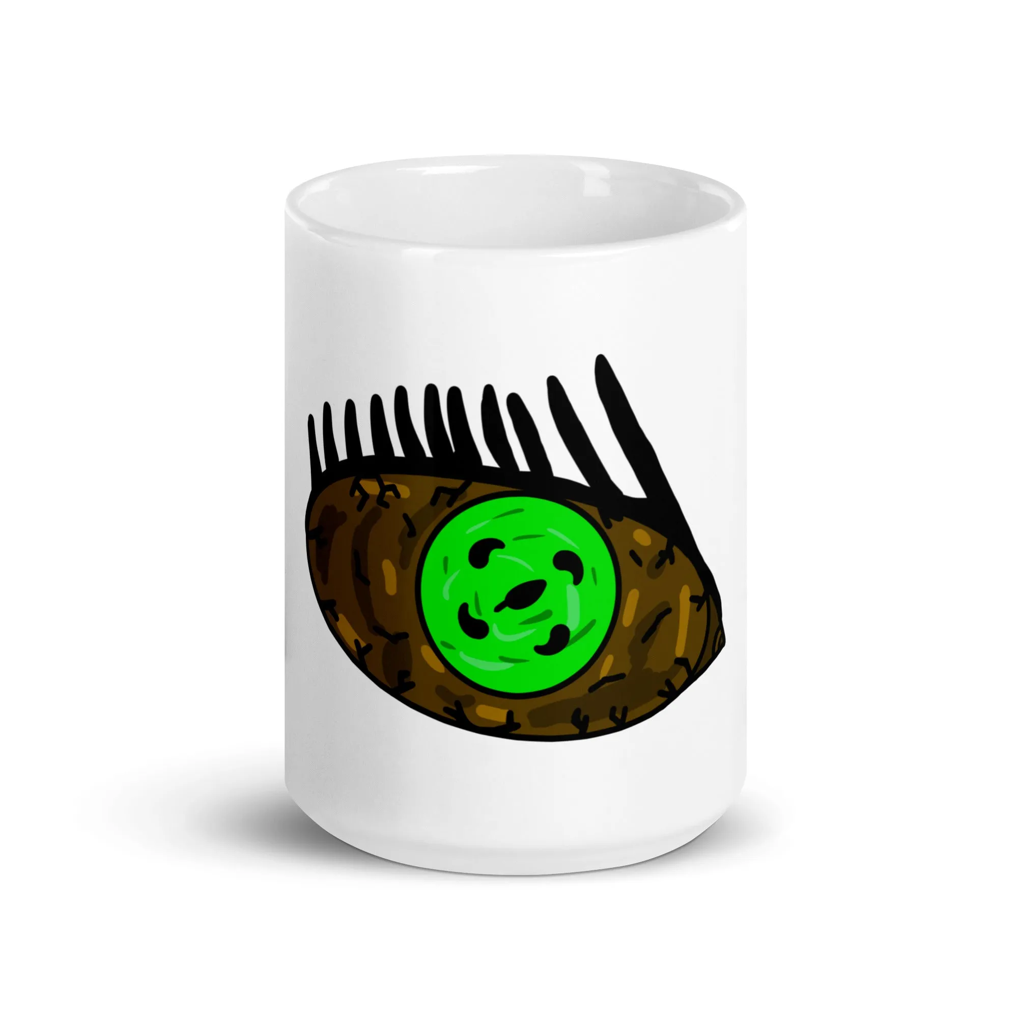 Indy’s Design Leaf Eye White glossy mug