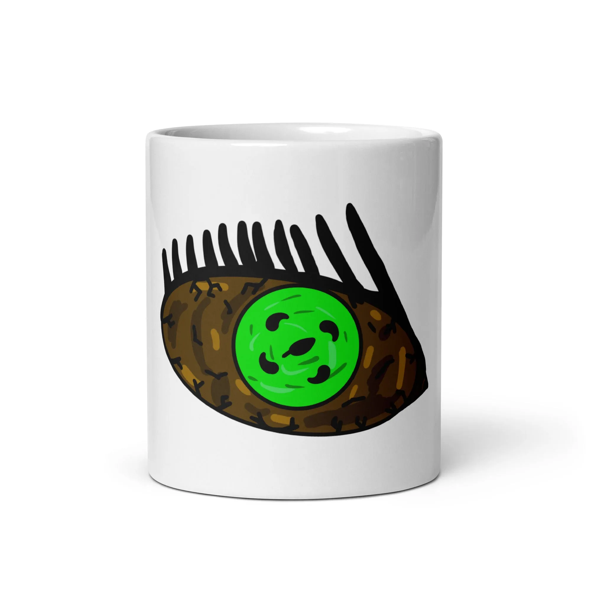 Indy’s Design Leaf Eye White glossy mug