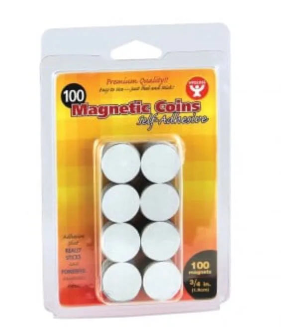 Magnet Tools: Adhesive Magnetic Dots, Set of 100