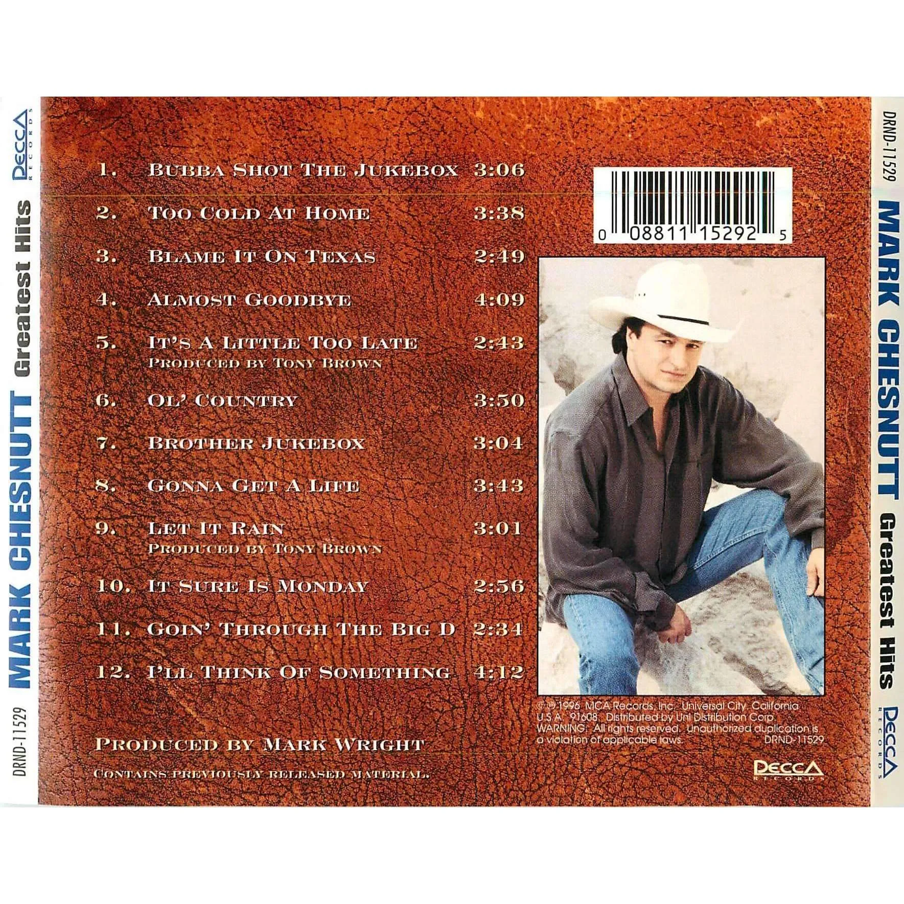 Mark Chesnutt - Greatest Hits - Used Country Music CD