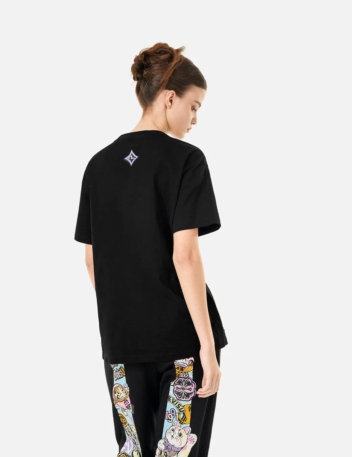 Multi Print Boyfriend T-Shirt