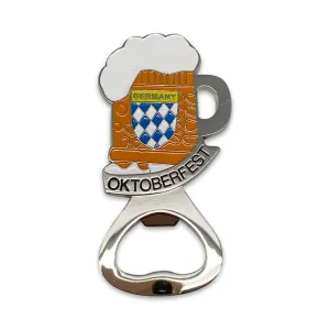 Oktoberfest Beer Stein Metal Bottle Opener Fridge Magnet