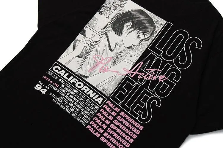 Palm Springs Anime Girl Tee