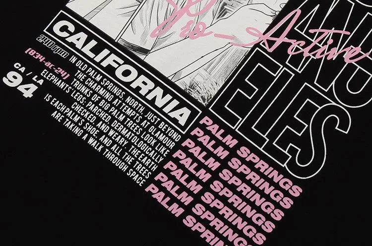 Palm Springs Anime Girl Tee