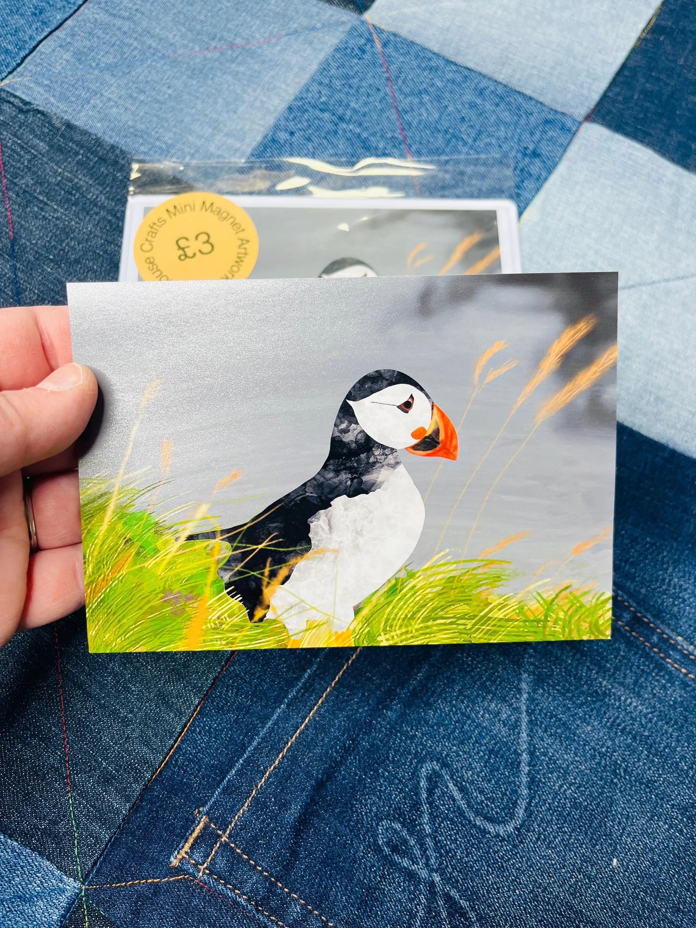 Puffin Fridge Magnet 4”x6” size