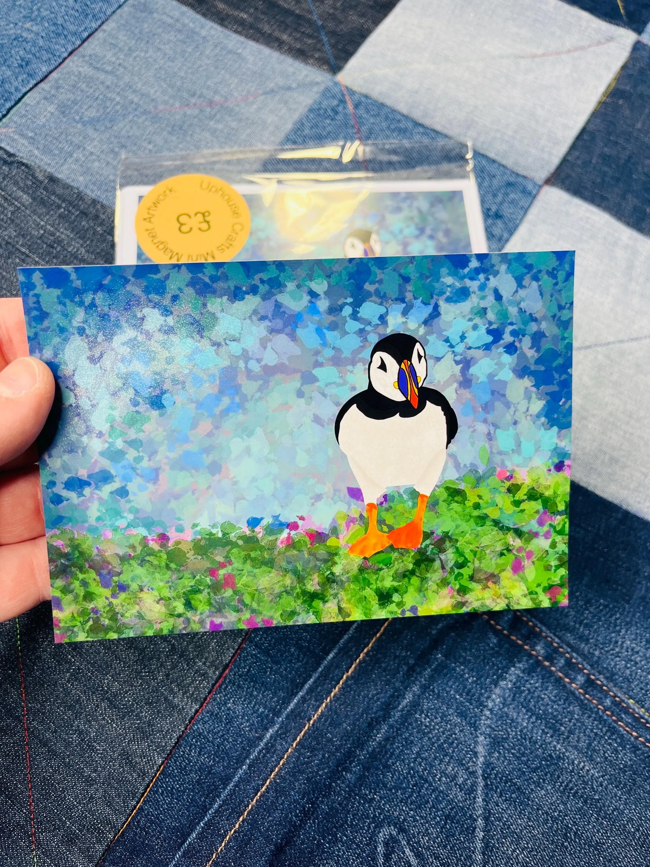 Puffin Fridge Magnet 4”x6” size