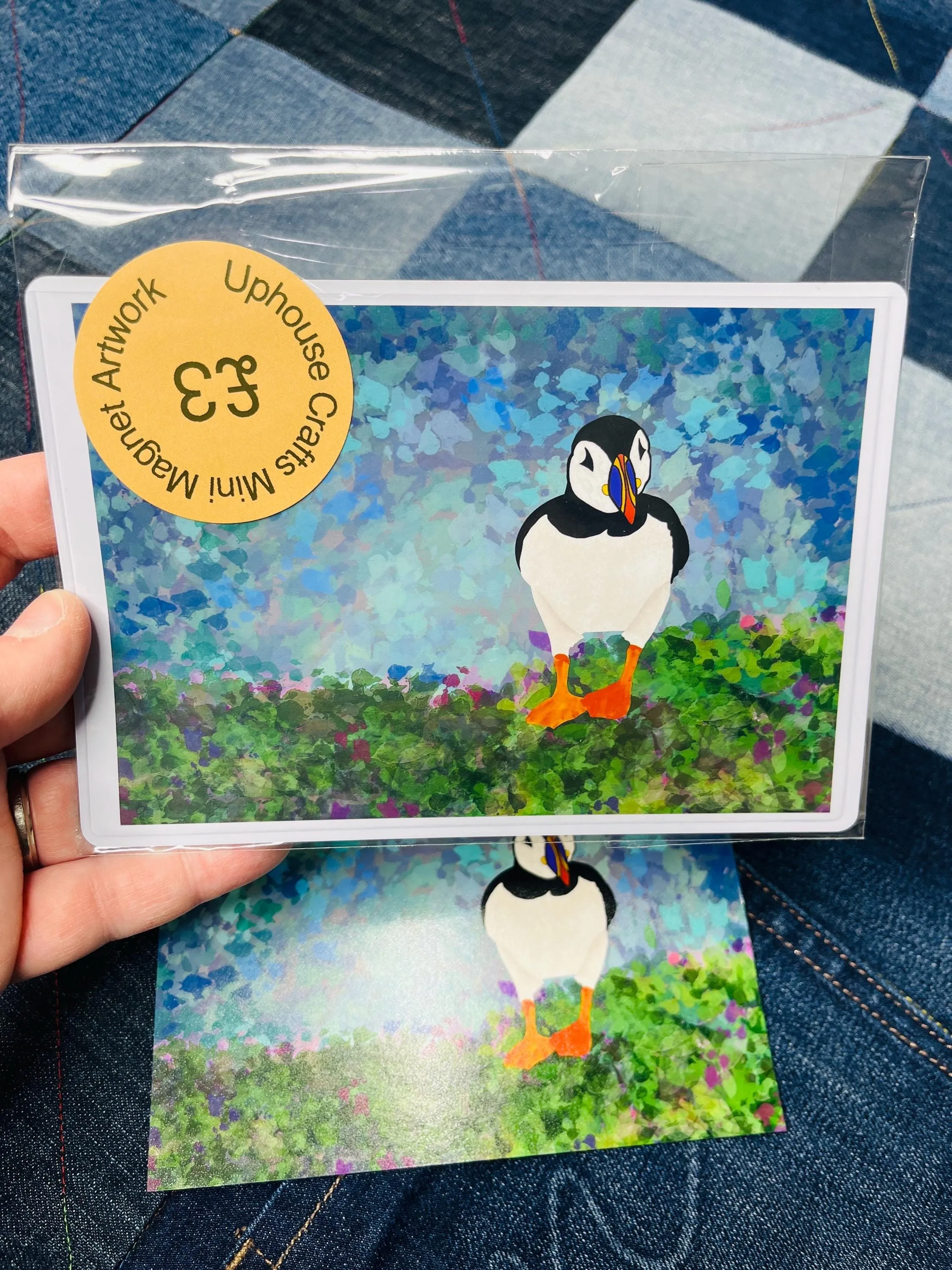 Puffin Fridge Magnet 4”x6” size