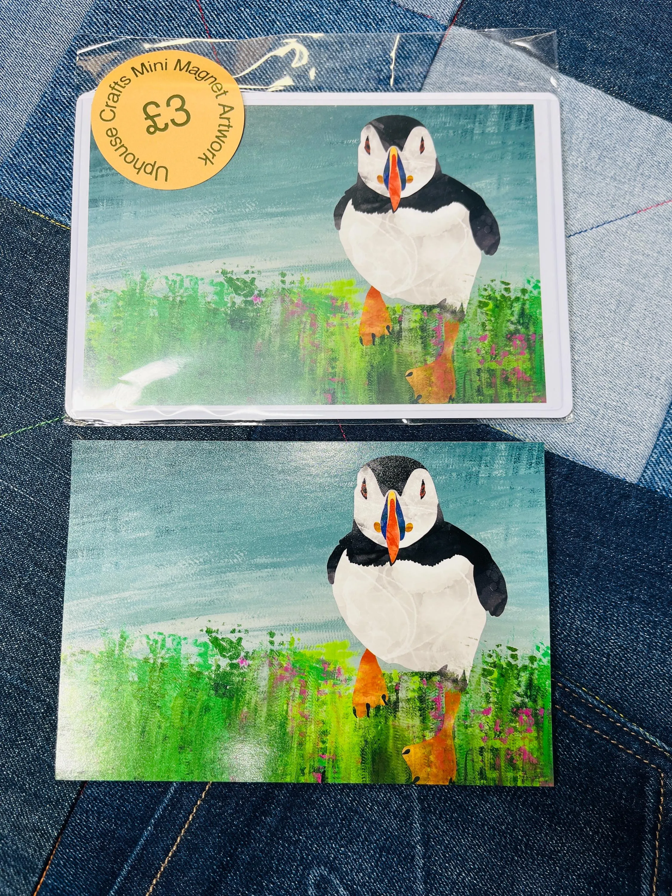 Puffin Fridge Magnet 4”x6” size