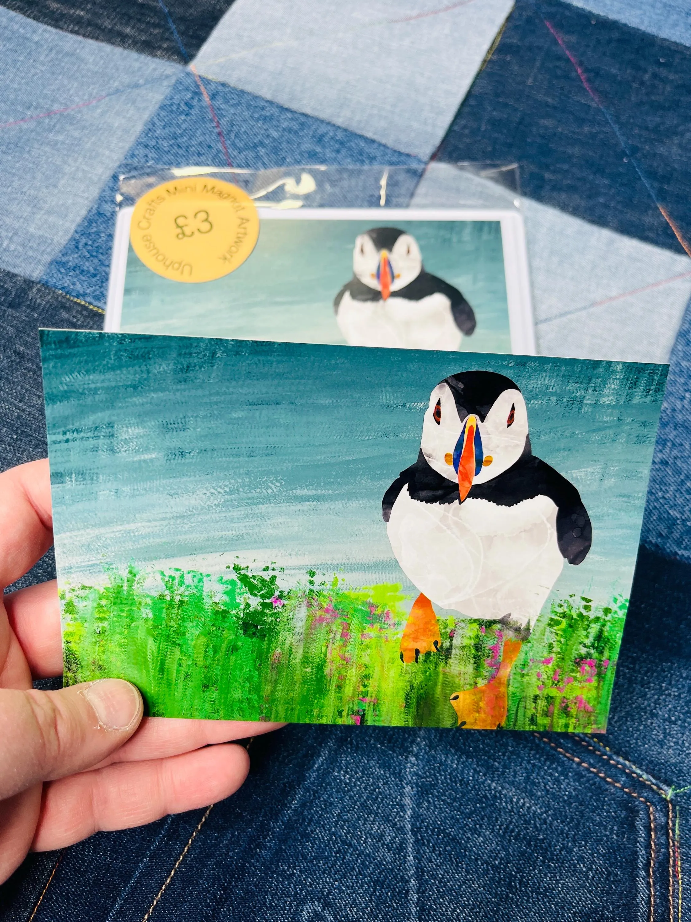 Puffin Fridge Magnet 4”x6” size