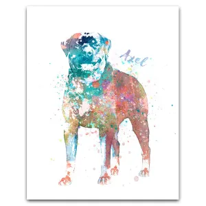 Rottweiler Watercolor Print