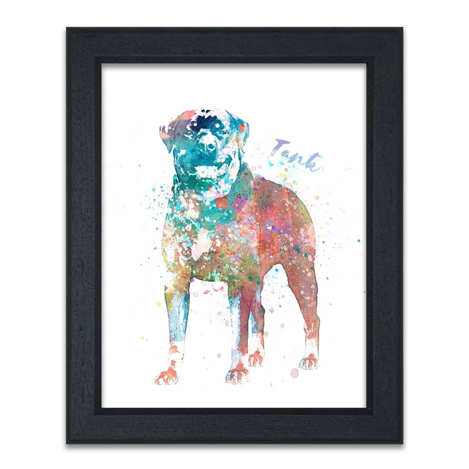 Rottweiler Watercolor Print