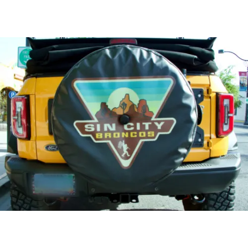 Sin City Broncos Tire Cover