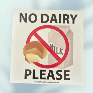 Sticker: No Dairy Please