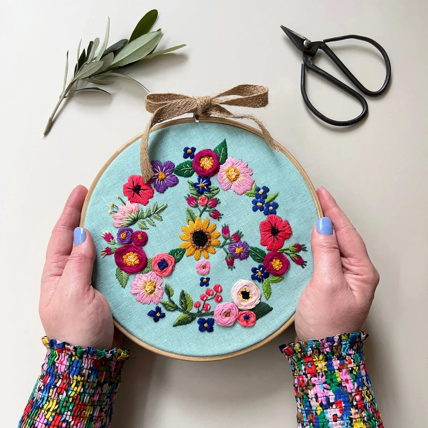 The Peace Sign Embroidery - Digital Download