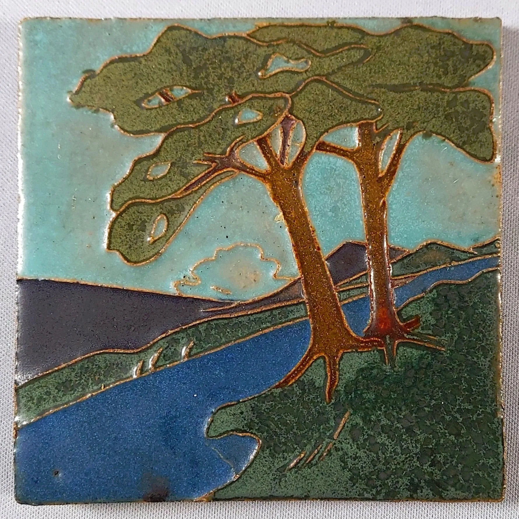 Van Briggle Landscape Tile