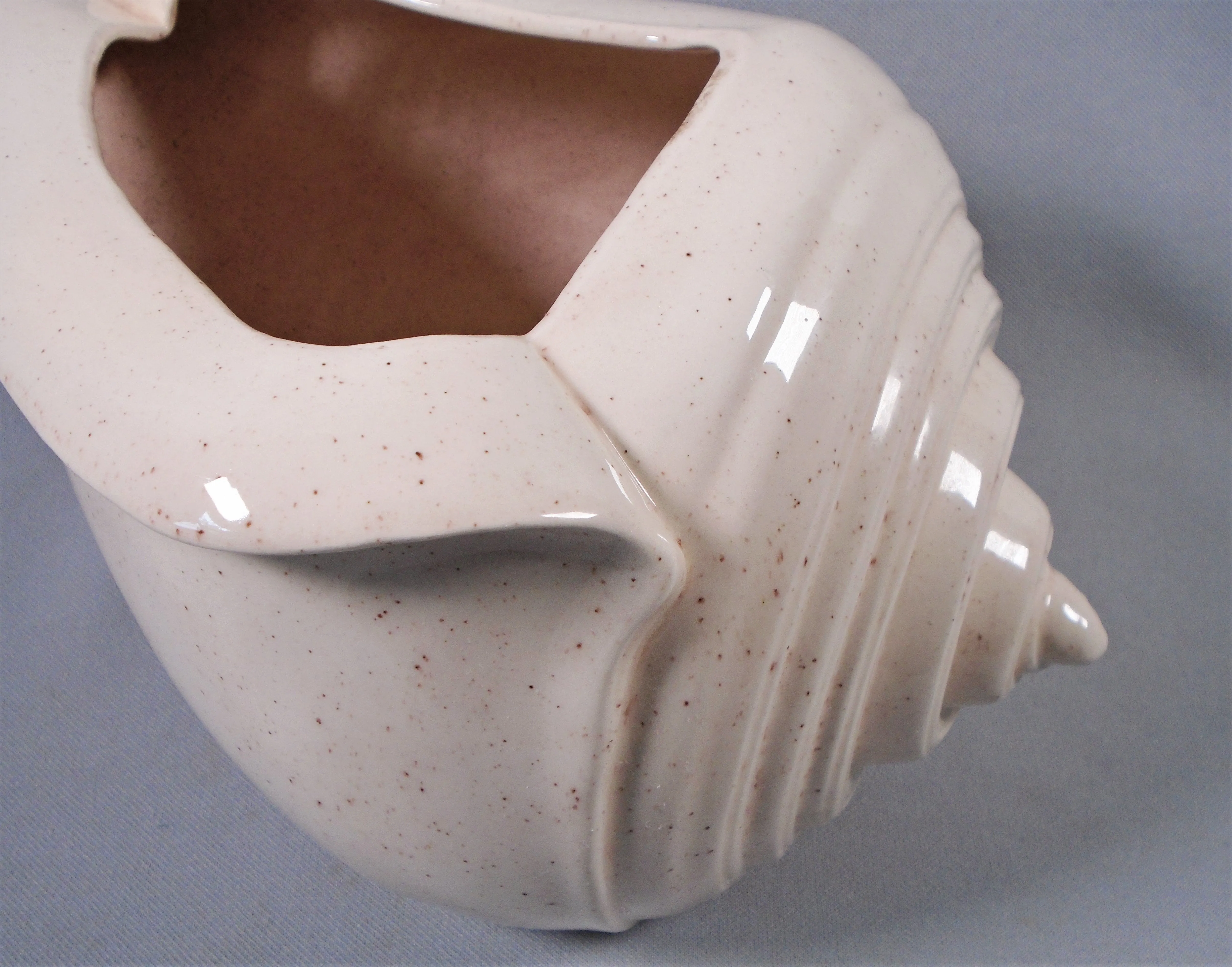 Vintage Ceramic Conch Shell Planter